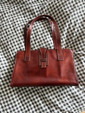 Made in ITALY 100% LEATHER I Medici Brown Leather Tote Handbag 👜
